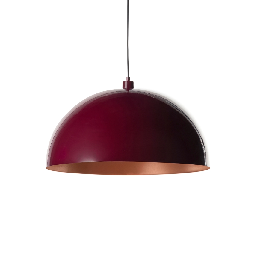 Brilagi - Závesný LED luster na lanku METALO 1xE27/40W/230V pr. 60 cm bordová/medená