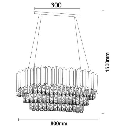 Brilagi - Závesný luster CARLOS na lanku 10xE14/40W/230V