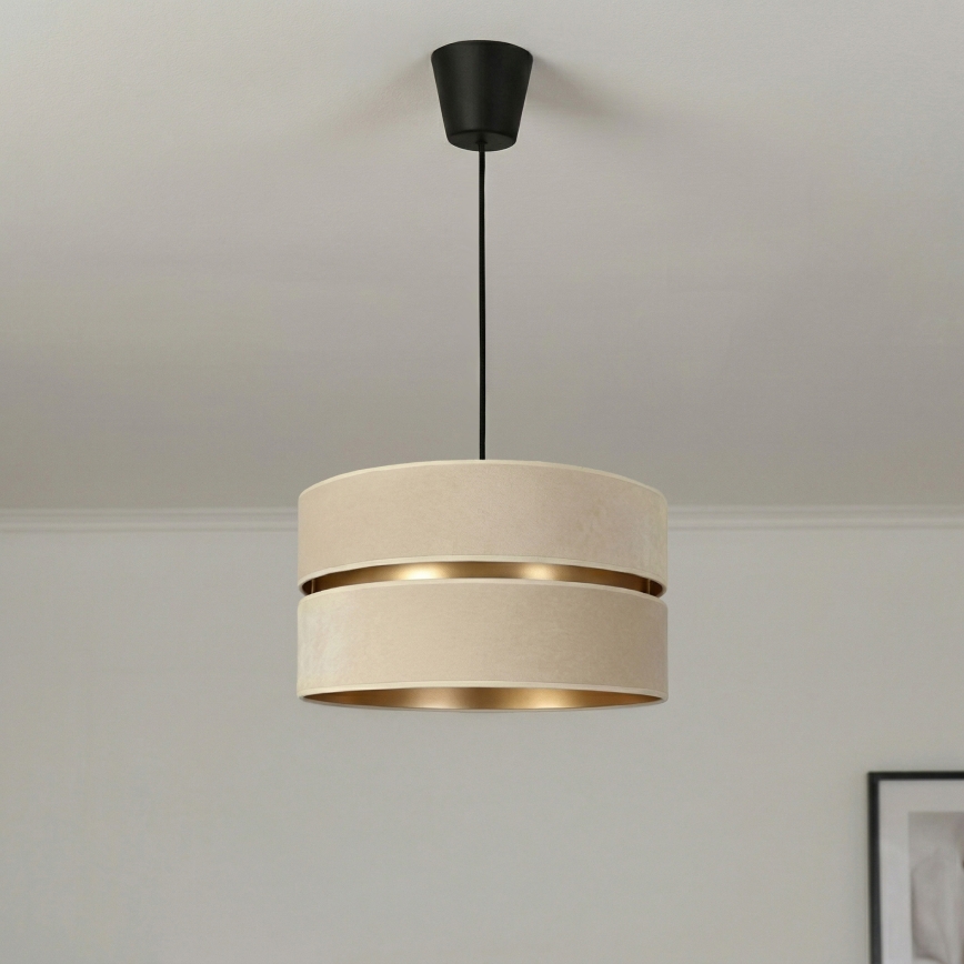 Brilagi - Závesný luster DUO-DUO na lanku 1xE27/60W/230V pr. 40 cm krémová/zlatá