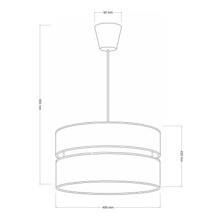 Brilagi - Závesný luster DUO-DUO na lanku 1xE27/60W/230V pr. 40 cm krémová/zlatá