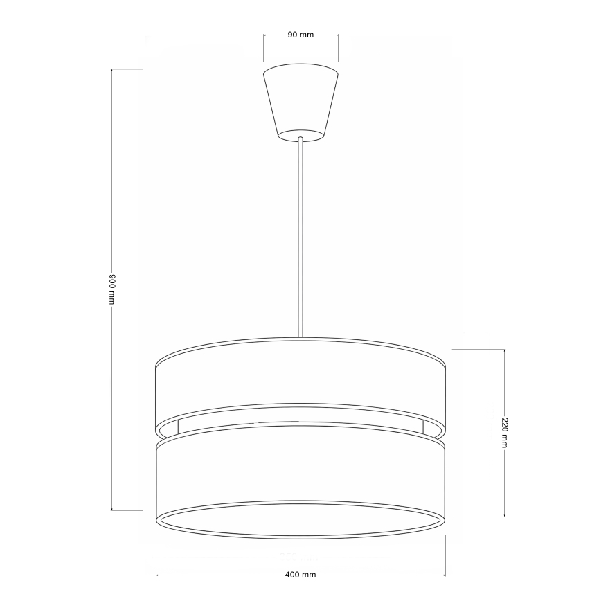Brilagi - Závesný luster DUO-DUO na lanku 1xE27/60W/230V pr. 40 cm krémová/zlatá