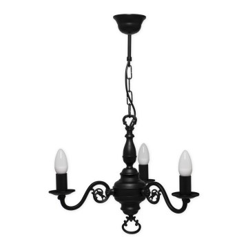 Brilagi - Závesný luster IMPERO na reťazi 3xE14/60W/230V, čierny
