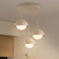 Brilagi - Závesný luster na lane 3xE27/60W/230V béžová/zlatá