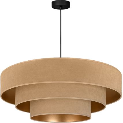 Brilagi - Závesný luster na lane LUNETA 3xE27/60W/230V, priemer 80 cm, béžová/zlatá