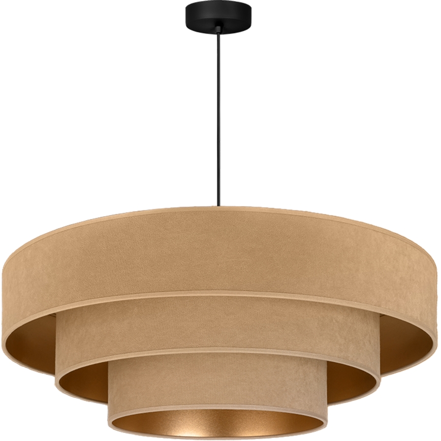 Brilagi - Závesný luster na lane LUNETA 3xE27/60W/230V, priemer 80 cm, béžová/zlatá