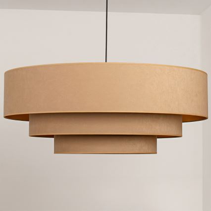 Brilagi - Závesný luster na lane LUNETA 3xE27/60W/230V, priemer 80 cm, béžová/zlatá