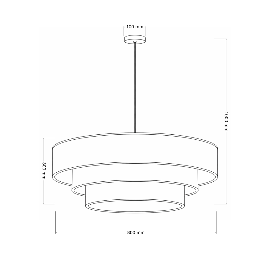 Brilagi - Závesný luster na lane LUNETA 3xE27/60W/230V, priemer 80 cm, béžová/zlatá