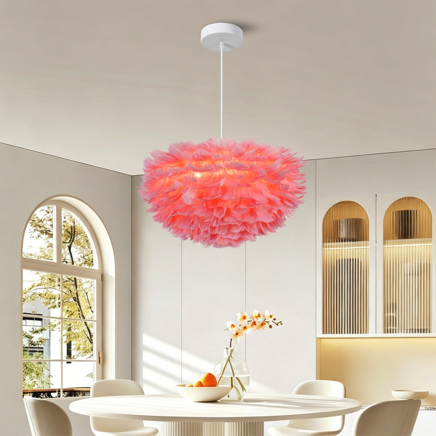 Brilagi - Závesný luster na lankách FEATHER 3xE27/40W/230V priemer 50 cm ružový