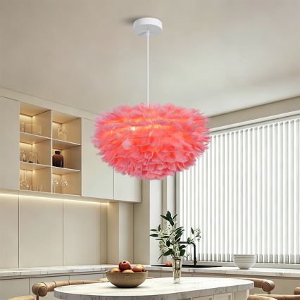 Brilagi - Závesný luster na lankách FEATHER 3xE27/40W/230V priemer 50 cm ružový