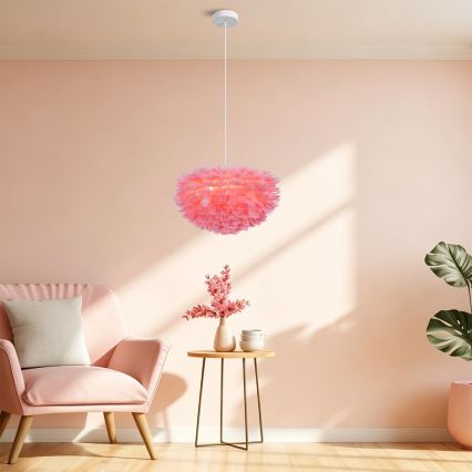 Brilagi - Závesný luster na lankách FEATHER 3xE27/40W/230V priemer 50 cm ružový