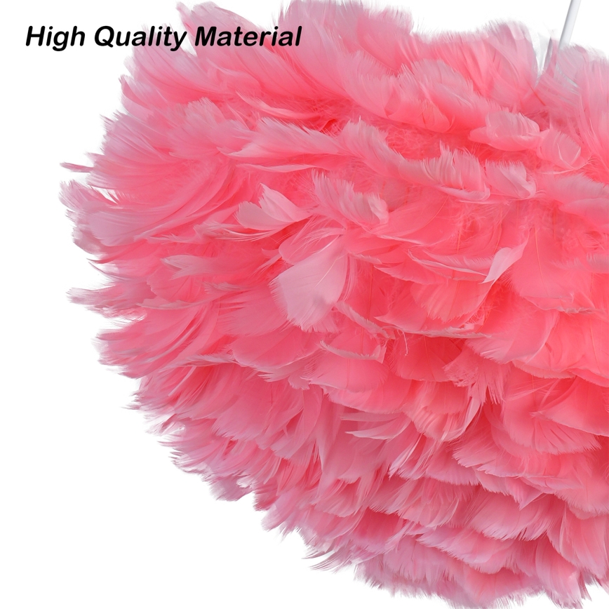 Brilagi - Závesný luster na lankách FEATHER 3xE27/40W/230V priemer 50 cm ružový