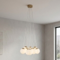 BRILAGI - Závesný luster na lankách GLOBE 10xE14/15W/230V biely