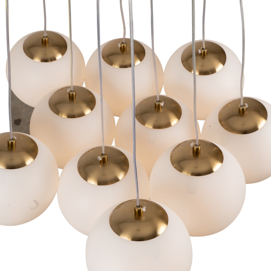 Brilagi - Závesný luster na lankách GLOBE 10xE14/15W/230V biely