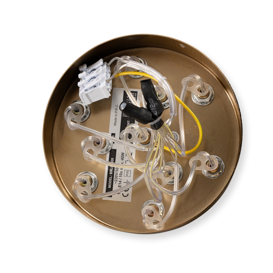Brilagi - Závesný luster na lankách GLOBE 10xE14/15W/230V biely