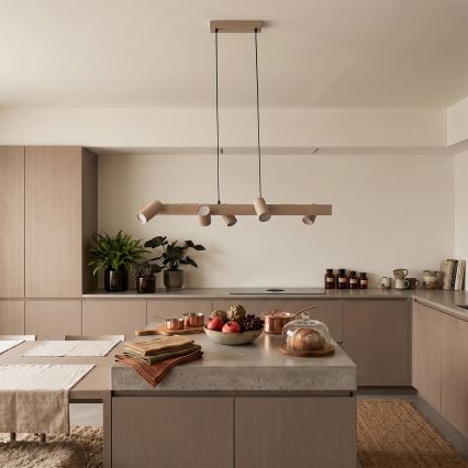BRILAGI - Závesný luster na lankách SELE 6xGU10/30W/230V béžový