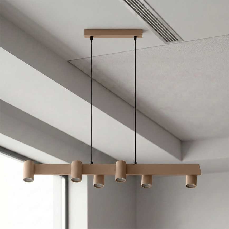 BRILAGI - Závesný luster na lankách SELE 6xGU10/30W/230V béžový