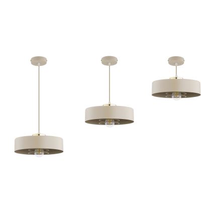 Brilagi - Závesný luster na lanku 1xE27/60W/230V pr. 30 cm béžová/zlatá