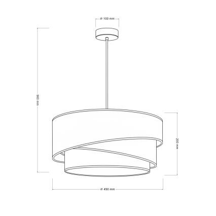 Brilagi - Závesný luster na lanku ARROW 1xE27/60W/230V priemer 45 cm, hnedý