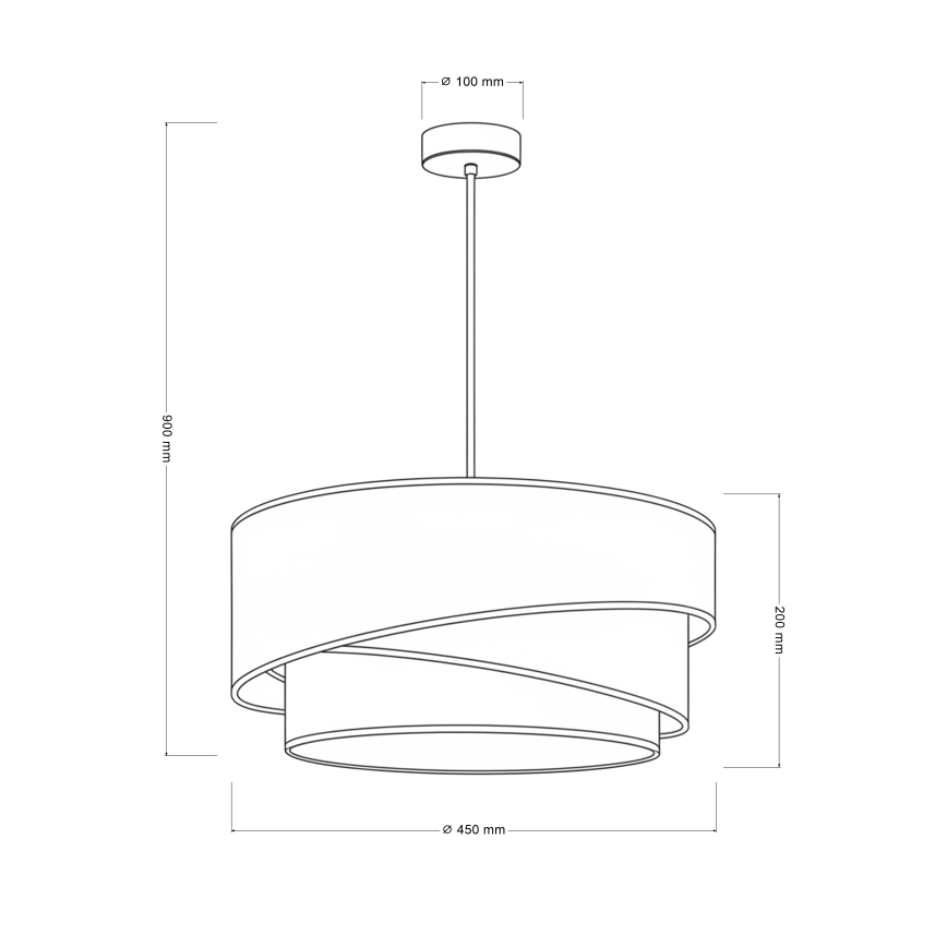Brilagi - Závesný luster na lanku ARROW 1xE27/60W/230V priemer 45 cm, hnedý