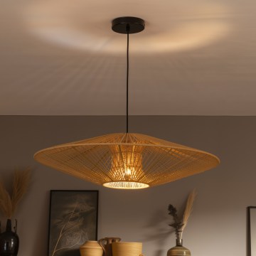 Brilagi - Závesný luster na lanku CERIA BOHO 1xE27/40W/230V priemer 70 cm čierna/hnedá