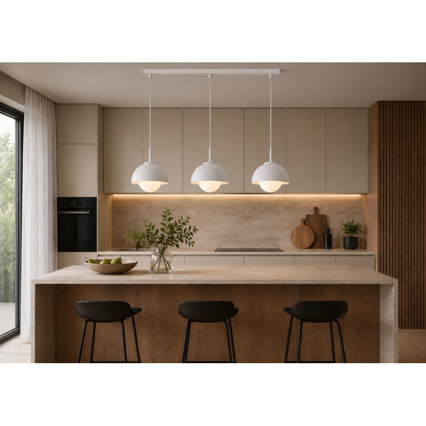 BRILAGI - Závesný luster na lanku COSMO 3xE27/60W/230V biela/zlatá