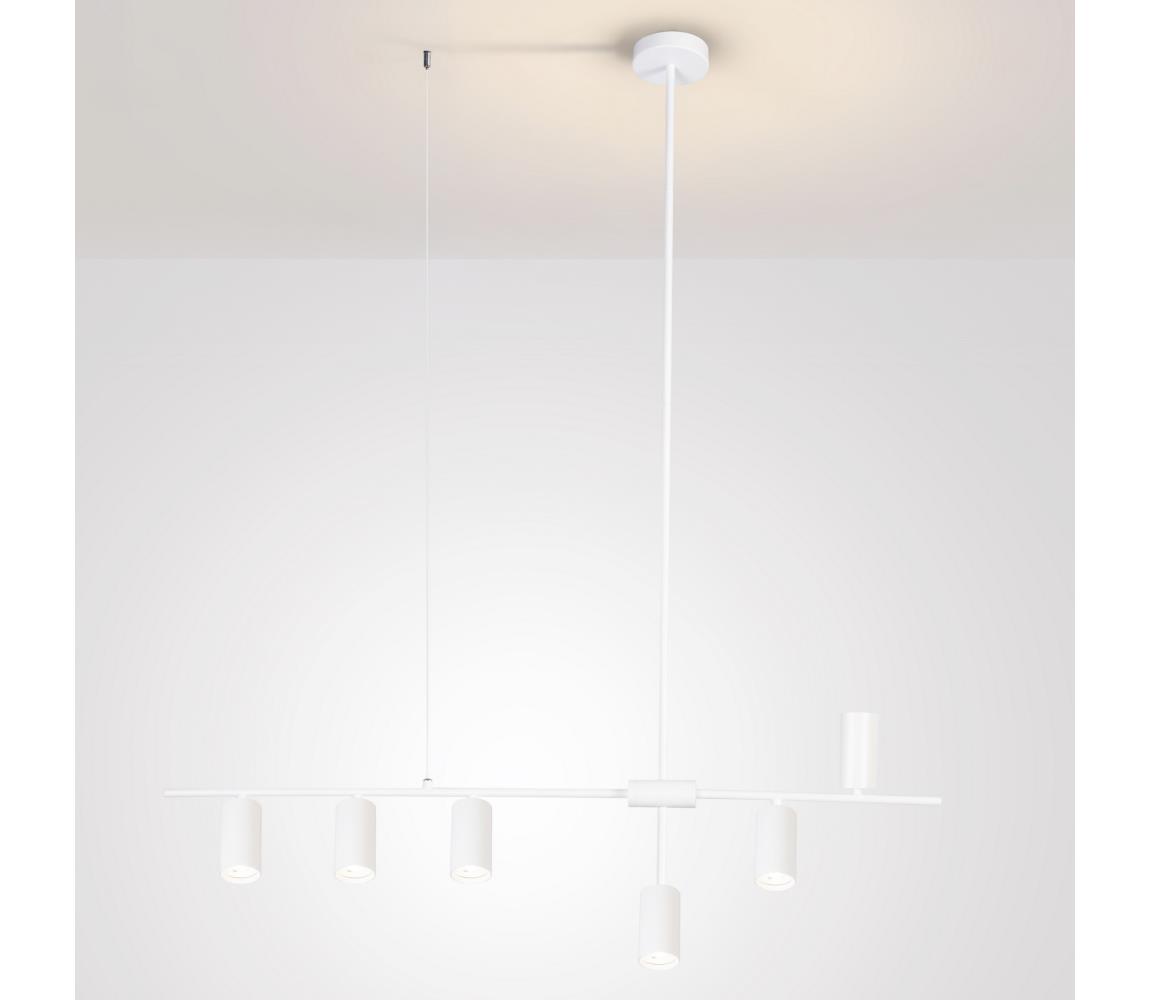 Brilagi - Závesný luster na lanku CRANE 6xGU10/30W/230V biela WO-CRANE-06-WHT-OEM