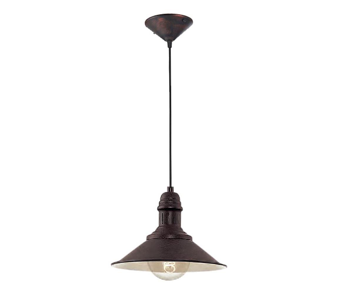 Brilagi - Závesný luster na lanku FORGE 1xE27/60W/230V pr. 22 cm hnedý BRSA49455-1P