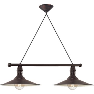 Brilagi - Závesný luster na lanku FORGE 2xE27/60W/230V čierna