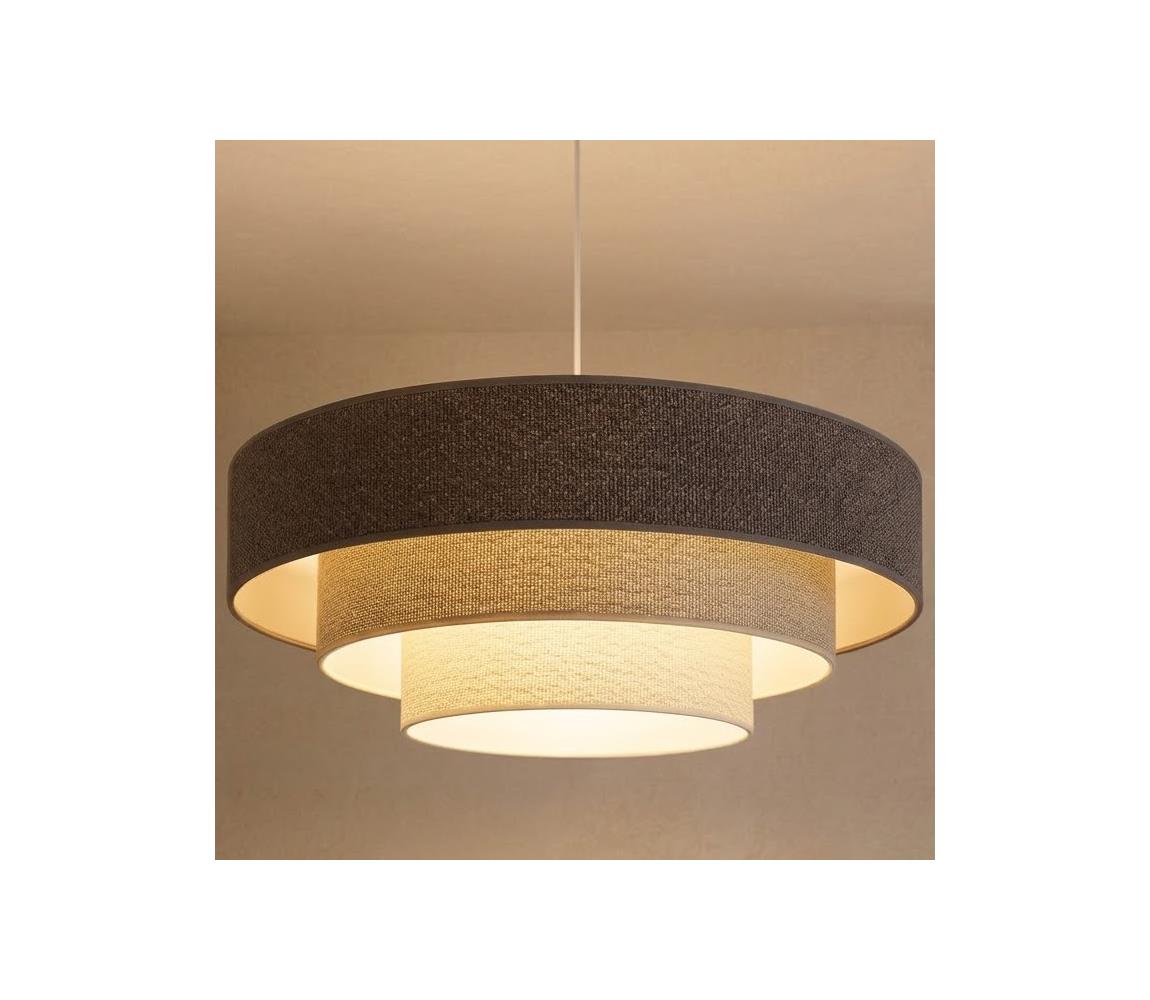 Brilagi - Závesný luster na lanku LUNETA 3xE27/60W/230V priemer 80 cm sivá/krémová/biela 8590828052357