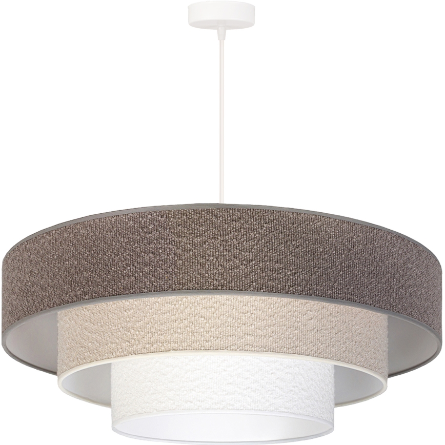 Brilagi - Závesný luster na lanku LUNETA 3xE27/60W/230V priemer 80 cm sivá/krémová/biela