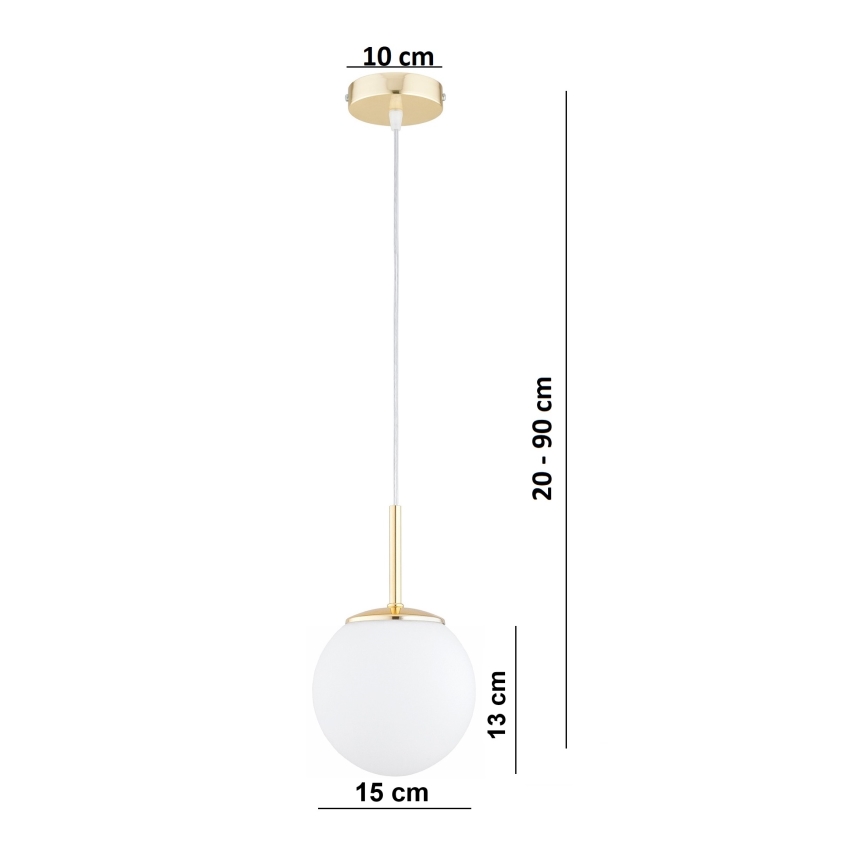 Brilagi - Závesný luster na lanku MILO 1xE27/60W/230V zlatý