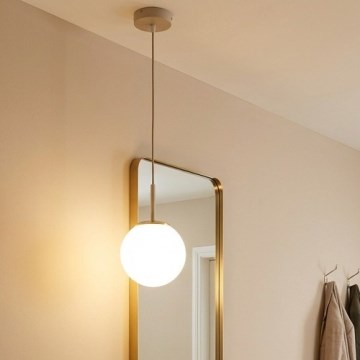 Brilagi - Závesný luster na lanku MILO ECRU 1xE27/60W/230V béžová/zlatá