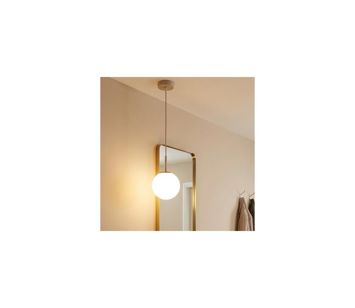 Brilagi - Závesný luster na lanku MILO ECRU 1xE27/60W/230V béžová/zlatá 75-001B
