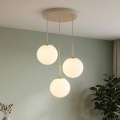 Brilagi - Závesný luster na lanku MILO ECRU 3xE27/60W/230V béžová/zlatá