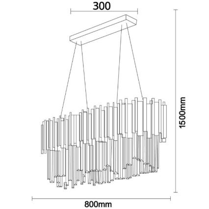 Brilagi - Závesný luster na lanku PLAZA 10xE14/40W/230V