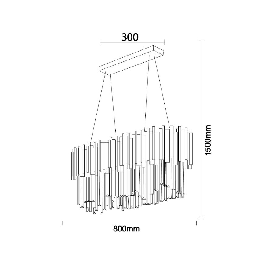 Brilagi - Závesný luster na lanku PLAZA 10xE14/40W/230V