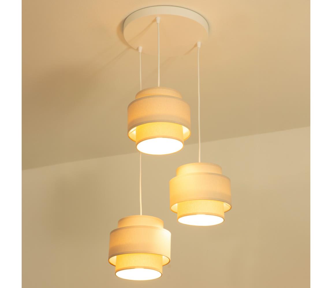 Brilagi - Závesný luster na lanku RESNA 3xE27/60W/230V priemer 45 cm béžový H0368
