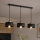 Brilagi - Závesný luster na lanku SPRING 3xE27/60W/230V čierna/zlatá