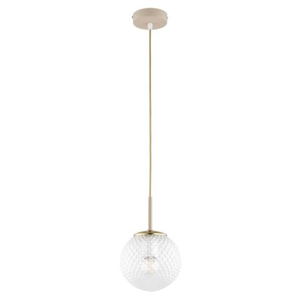 Brilagi - Závesný luster na lanku STELLA 1xE27/60W/230V pr. 15 cm béžová/zlatá