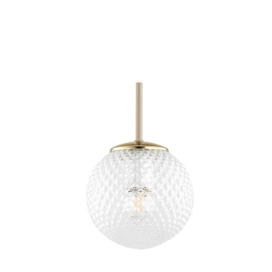 Brilagi - Závesný luster na lanku STELLA 1xE27/60W/230V pr. 15 cm béžová/zlatá