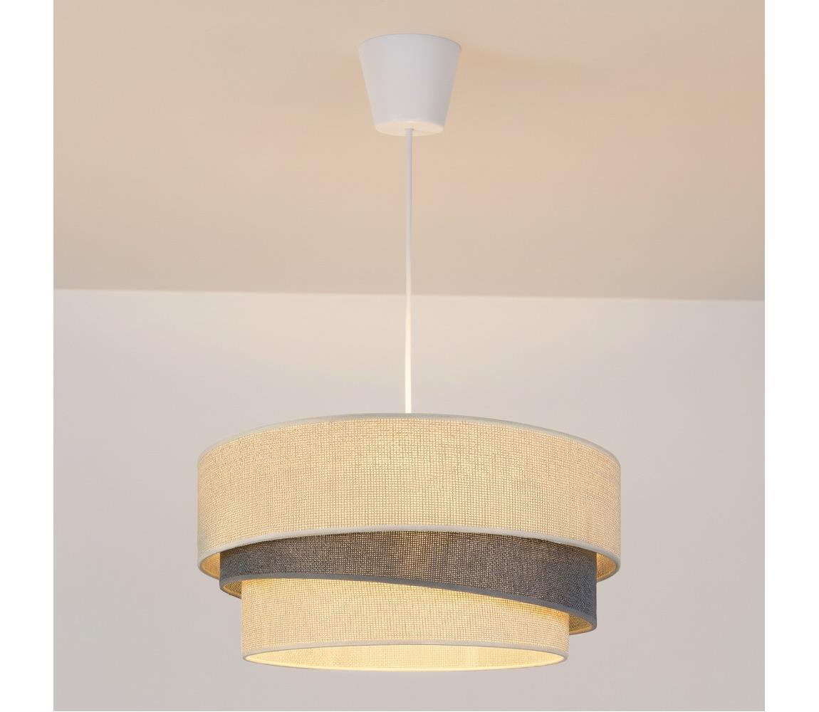 Brilagi - Závesný luster na lanku TRIO 1xE27/60W/230V pr. 40 cm krémová/sivá 8590828052531