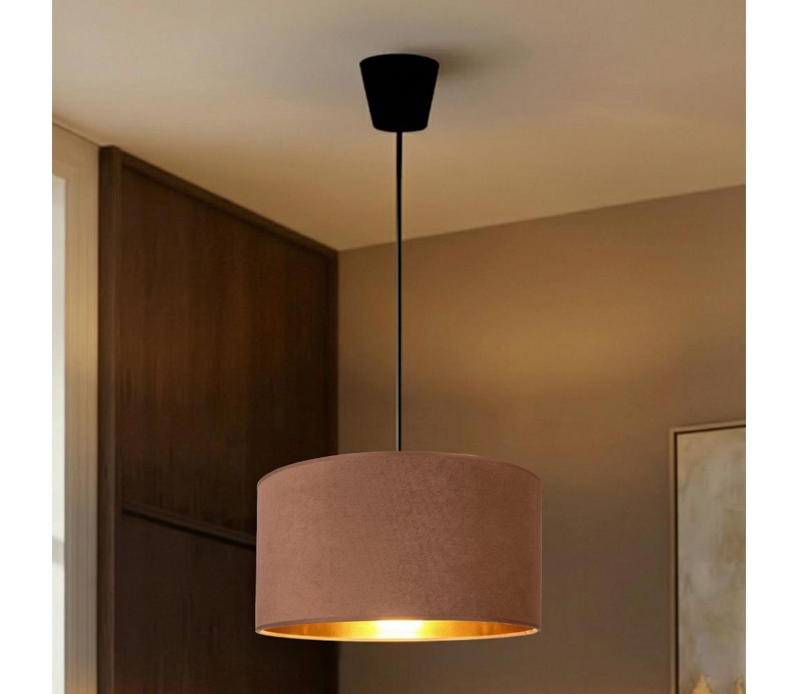 Brilagi - Závesný luster na lanku VELVET 1xE27/60W/230V priemer 40 cm béžová/zlatá 8590828052289