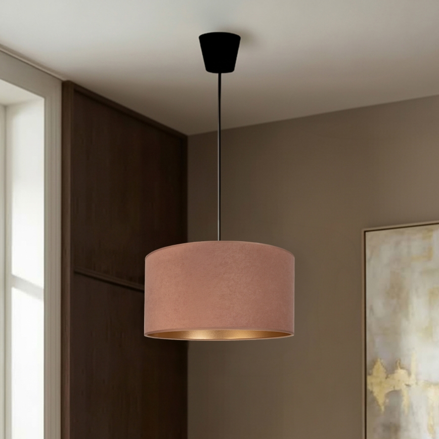 Brilagi - Závesný luster na lanku VELVET 1xE27/60W/230V priemer 40 cm béžová/zlatá