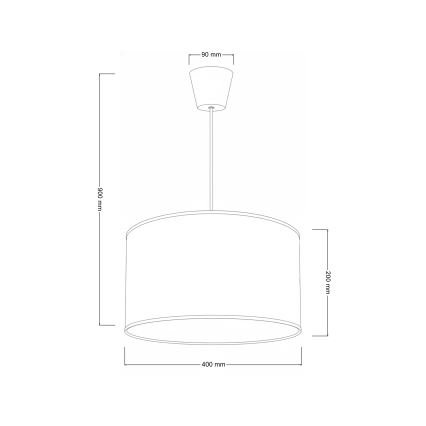 Brilagi - Závesný luster na lanku VELVET 1xE27/60W/230V priemer 40 cm béžová/zlatá