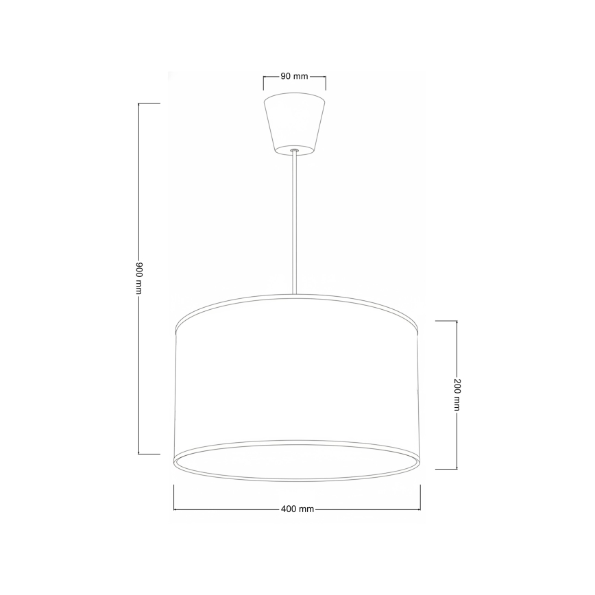 Brilagi - Závesný luster na lanku VELVET 1xE27/60W/230V priemer 40 cm béžová/zlatá