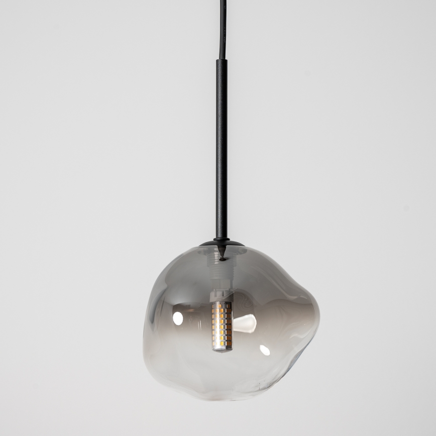 BRILAGI - Závesný luster na lanku VULCANO 1xG9/8W/230V pr. 15 cm čierna/dymová čierna
