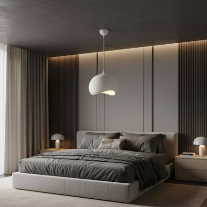 Brilagi - Závesný luster na lanku WABI SABI 1xE27/40W/230V pr. 34 cm biely