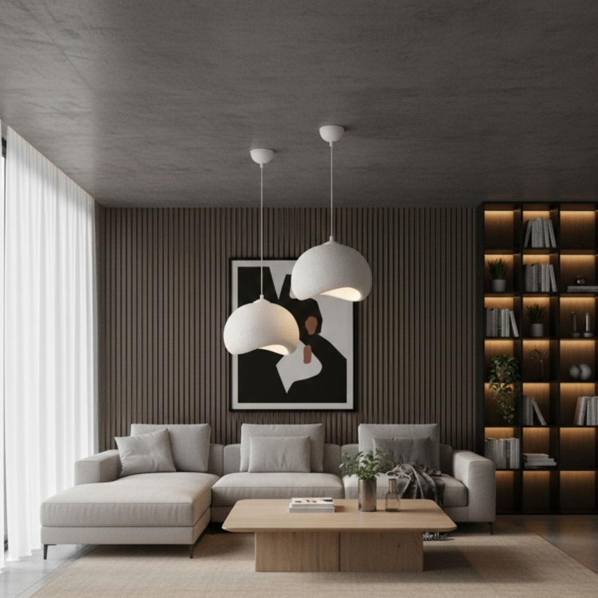 Brilagi - Závesný luster na lanku WABI SABI 1xE27/40W/230V pr. 34 cm biely