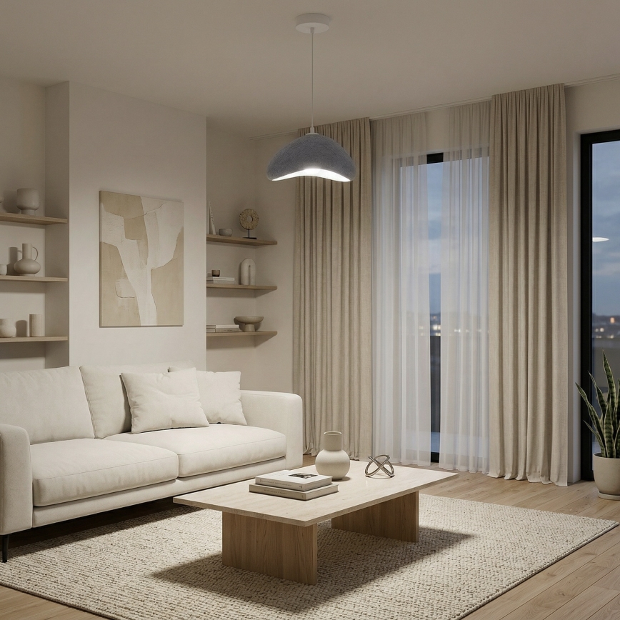 Brilagi - Závesný luster na lanku WABI SABI 1xE27/40W/230V, priemer 33 cm, sivá
