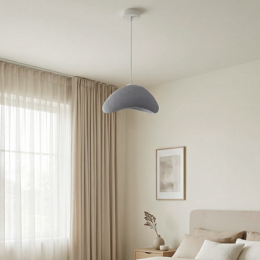 Brilagi - Závesný luster na lanku WABI SABI 1xE27/40W/230V, priemer 33 cm, sivá
